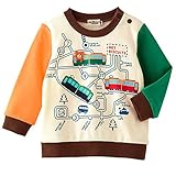 ホットビスケッツ(mikihouse) ホットビトレイン ルートマップ トレーナー（73-5604-975） 90cm マルチ（87）