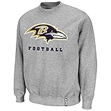 Baltimore Ravensフットボールクルーネックフリーススウェットシャツ大人用サイズLarge – アッシュ