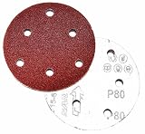 [Nikayoni Store's] サンダー 汎用 サンディングペーパー マジックペーパー 金属 研磨 塗装 剥離 錆取り (粒度 80#)