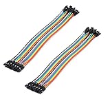 uxcell ジャンプワイヤ ジャンパ線 メス-メス 20P-20P IDCコネクタ 2.54mmピッチ レインボーカラー