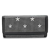 (ジミーチュウ)JIMMY CHOO 長財布 NINO NSX 001/BLACK 財布 二つ折り レザー スタースタッズ ブラック [並行輸入品]