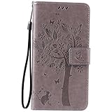 OMATENTI Samsung Galaxy Note 5 ケース, 100％手作り 高級PUレザー ケース 手帳型 保護ケース カード収納ホルダー付き 横置きスタンド機能付き マグネット式 Sam