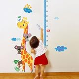 Butterflies Flower Wall Stickers Cartoon Animals Photo Frames Height Measurement Removable Wall Deca