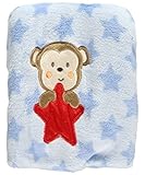 Baby Starters "Monkey Star" Plush Blanket - blue, one size by Baby Starters [並行輸入品]