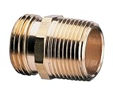 Nelson Industrial 50571 Double-Male Brass Pipe and Hose Fitting for Connecting to 3/4-Inch Female Ho