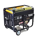 ディーゼル発電機　最大6.0kVA 13馬力 200V三相100V単相 (自宅配送) -発7,0kw 三相　黄-燃費 非常用 発電 軽油