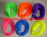 Magic Twisty Fuzzy Worm Wiggle Moving Sea Horse Kids Trick Toy Caterpillar (10pcs/lot, Color: Random