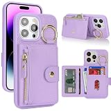 アイホン 15 ケース for iPhone 15 iPhone15 i15 手帳型 財布型カバー 背面フリップ 手帳 360°回転 Coque Case SunYoo ICカード コインポケット カード 収納 小銭入れ ファスナーポケット付き レッド