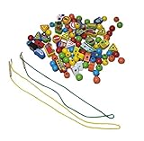 【KUENTAI】木製 ひもとおし 知育玩具 糸引き ピースゲーム 雑貨 おもちゃ キッズ 積み木 木製 ひも通し フルーツ 果物 アルファベット 数字 計算 (BOX)