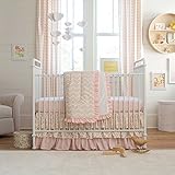 Carousel Designs Pale Pink and Gold Chevron 3-Piece Crib Bedding Set by Carousel Designs