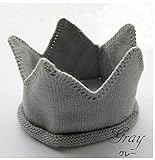 (ノーブランド品) ベビー ヘアバンド クラウン ヘッドバンド フォーマル khb-011 グレー