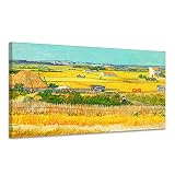 アートパネル ゴッホ 麦畑 油絵 絵画 黄色 アートポスター インテリア 壁掛け絵画 現代 パネル 風景画 写真 装飾画 壁掛け 贈り物 部屋 玄関 木枠付きの完成品(50x100cm x1Pcs)