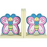 大好きな本をかわいく収納『ブックエンド』【FBC-O】蝶々(#9880448-94310)サイズ：幅33×奥行8.5×高19cm【ブックスタンド ブックエンド 本棚 本立て 卓上本棚 子供部屋 キッズ かわいい おしゃれ】