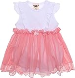 ZOEREA(ゾエレア) 女の子 ロンパース カバーオール 半袖 新生児 ガールズ 子供服 レース 綿 超可愛い お出かけ 結婚式 七五三 誕生日 撮影 記念日 お祝い 夏 70 80 90 95