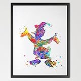 Dignovel Studios 8X10 Donald Duck Disney Inspired Watercolor Art Print Wall Art Hanging Home Decor N