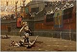 Pollice Verso – Roman Gladiator – Rolledキャンバスアート壁アートプリント 24 in WIDE マルチカラー 7061--canvas-24wide