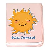 CafePress – Solar Powered – スーパーソフトベビー毛布、新生児おくるみ ピンク 06223484346832E