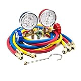 goetland診断マニホールドゲージキット充電ホース、AC冷媒r12 r22 r502 5FT CA-MGK0002-05