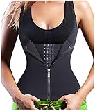 ウエストトレーナーコルセットダイエットにEliminatesマフィントップベストwith Zip &フック US サイズ: S カラー: ブラック
