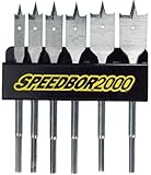 Irwin Industrial Tools 88898 Pouched Speebor Blue Groove Spade Bit Set with 6-Inch QC Extension, 6-P