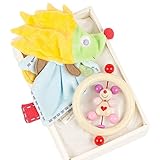 ギフトセット 出産祝いに ハリネズミタオルと木のおしゃぶりのセット ピンク