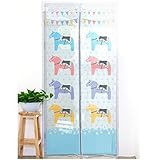 TheJD Premium Magnetic Screen Door Strong Magnets 39"X 82" Magic Curtain ""KEEP BUGS OUT"" Retractab