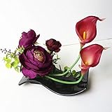 NIUA 鉢植 造花 オランダカイウ 人工観葉植物 鉢植え造花 樹脂鉢 手芸 綺麗 枯れない 家庭装飾品 お誕生日 お祝い ギフト インテリア オレンジ