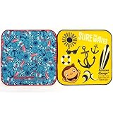 キュリアスジョージ ミニタオル2Pセット 海 ゆうパケット発送 おさるのジョージ ハンカチ タオル 黄色 水色 2枚入り 12615【即日・翌日発送】