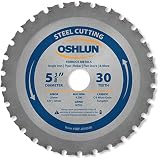 Oshlun SBF-054030 5-3/8-Inch 30 Tooth MTCG Saw Blade with 20mm Arbor (5/8-Inch and 10mm Bushings) fo