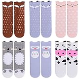 ユニセックスベビー女の子ソックス、gellwhu 6ペア幼児少年動物Knee High Socks カラー: マルチカラー