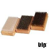 blp ホットワックス用ブラシ３点セット 専用ケース入り ナイロンブラシ、ブラス（真鍮）ブラシ、馬毛ブラシの３点入ったセット