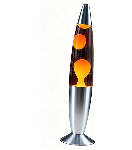 ラバランプ ロケット オレンジ イエロー　LAVA LAMP Amazon.co.jp: レトロ ロケット ラバランプ オレンジ/イエロー