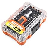 デイトナ(Daytona) バイク 工具セット コンパクト ラチェットドライバー 1/4インチソケット対応 磁気ビットホルダー&ソケットアダプター付 ミニツールセット 43ピース 61371