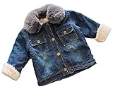 Mycu ベビー服 コート子供服 男の子女の子 男女共用 赤ちゃん服 冬季 ジャンパー ジャケット アウター 厚手 長袖 暖かい 上着 折り襟 カウボーイ