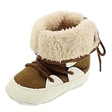 KINDOYO 防寒 子供靴 赤ちゃん 女の子 秋冬 シューズ ブーツ キッズ 男の子 雪靴 ベビー コットンブーツショートブーツ 柔らかい スノーブーツ , ブラウン