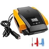 エアコンプレッサー　HCL　デジタル表示　自動停止　小型エアポンプ　コンパクト　自動車　自転車　タイヤに　車用空気入れ　ボール　浮き輪　日本語取扱説明書付き