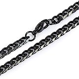Trendsmax ジュエリー 　アクセサリー　黒 幅5mm メンズ 喜平チェーン　キヘイチェーンのみ　ネックレス　上品　チョーカー, クラシック リンク, ステンレス, カラー