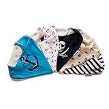 Lovjoy Bandana Baby Bibs - Pack of 5 Designs (Little Sailor)
