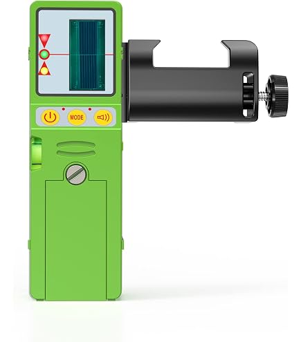 Takamine Laser Receiver For Laser Level - Detects Red & Green Pulse Beams, 200ft Range, 3-Sided LED Display, Adjustable Speaker