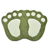 uxcell ホーム カーペット フロアラグ マット 67cm x 48cm グリーン ノンスリップマット エレガント 1個入り