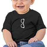 リンゴ ベビーＴシャツ眼鏡 騙し絵 サングラス キッズ服 Black 12 Months