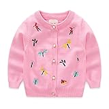 女児 女の子 子供服 長袖 ニットセーター ニット ウェア シャツ トップ セーター カーデ 春秋 可愛い　お出かけ ニット コート ジャケット カーディガン 長袖 女の子 子供服 ピンク