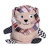 Tan Lion Rolled Blanket by Blossoms & Buds [並行輸入品]