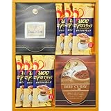 三盛物産 ボローニャラスク＆味わいビーフカレー＆UCCドリップコーヒー [ボローニャラスク 60g、ドリップコーヒー (8g×3)×2、ビーフカレーレギュラー 200g]