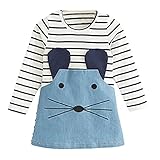 Plus Nao(プラスナオ) ワンピース 子供服 女の子 ガールズ キッズ 夏 ジャンパースカート ボーダー デニム お出かけ 100m 110cm 120cm 130c ブルー 130