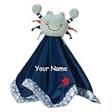 Personalizedブルーand Teal Crab Lil Snuggler Blanky For Baby Boyまたは赤ちゃん女の子Blanket – 21インチ