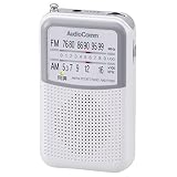 Audio Comm 2バンドカラーラジオ P120 ホワイト RAD-P120N-W