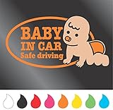 赤ちゃん ステッカー BABY IN CAR （Bタイプ）　フルーティーオレンジ