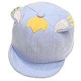 Fenteer 全４色　幼児　帽子　調整可能　お出かけ　ベビー　 - 青