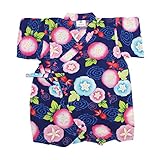 【SiShuNon/SKAPE】和花・金魚甚平オール エスケープ 女の子 和花 金魚 総柄 夏祭り お祭り 甚平 カバーオール 70 4 ネイビー